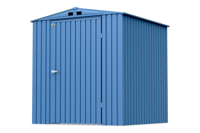Arrow Elite Steel Storage Shed with Pent Roof, Blue Grey, 6-ft x 6-ft A0