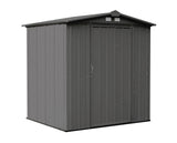 Arrow EZEE Galvanized Steel Storage Shed with Low Gable Roof, Charcoal, 6-ft x 5-ft