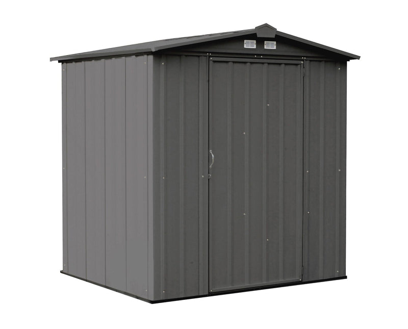 Arrow EZEE Galvanized Steel Storage Shed with Low Gable Roof, Charcoal, 6-ft x 5-ft I5