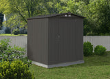 Arrow EZEE Galvanized Steel Storage Shed with Low Gable Roof, Charcoal, 6-ft x 5-ft