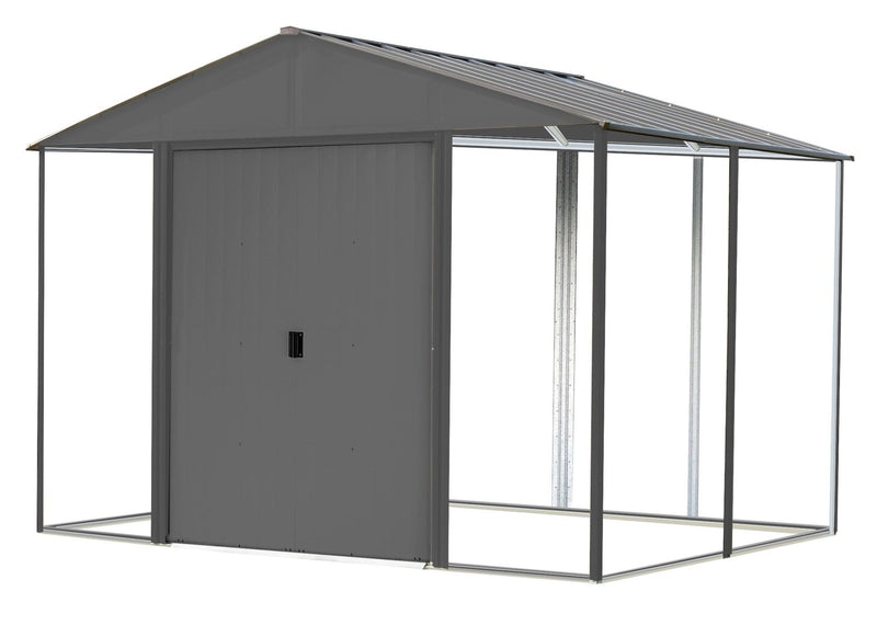 Arrow Ironwood Steel Hybrid Shed Kit, Anthracite, 10-ft x 8-ft M4