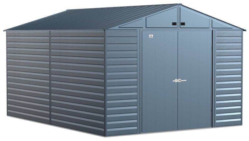 Arrow Select Galvanized Steel Storage Shed, Blue Grey, 10-ft x 14-ft G7