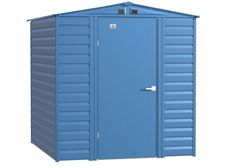 Arrow Select Galvanized Steel Storage Shed, Blue Grey, 6-ft x 7-ft Y9