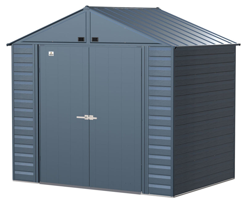 Arrow Select Galvanized Steel Storage Shed, Blue Grey, 8-ft x 6-ft Q0