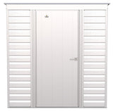 Arrow Select Galvanized Steel Storage Shed, Flute Grey, 6-ft x 4-ft