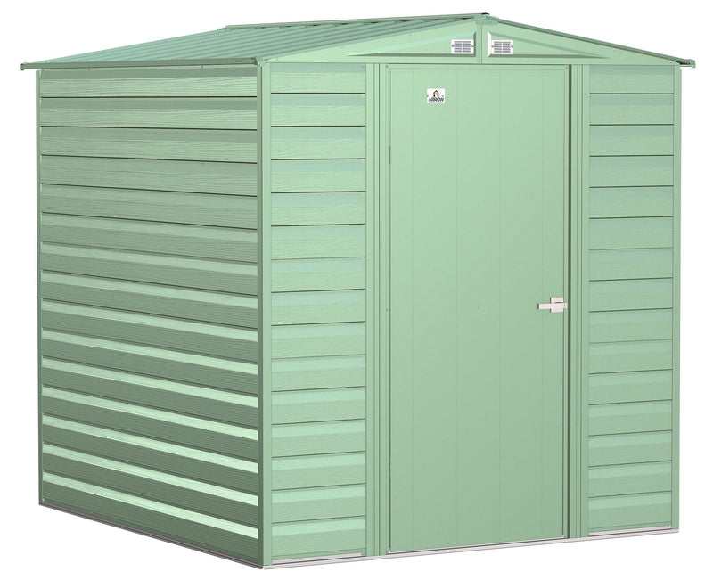 Arrow Select Galvanized Steel Storage Shed, Sage Green, 6-ft x 7-ft K9