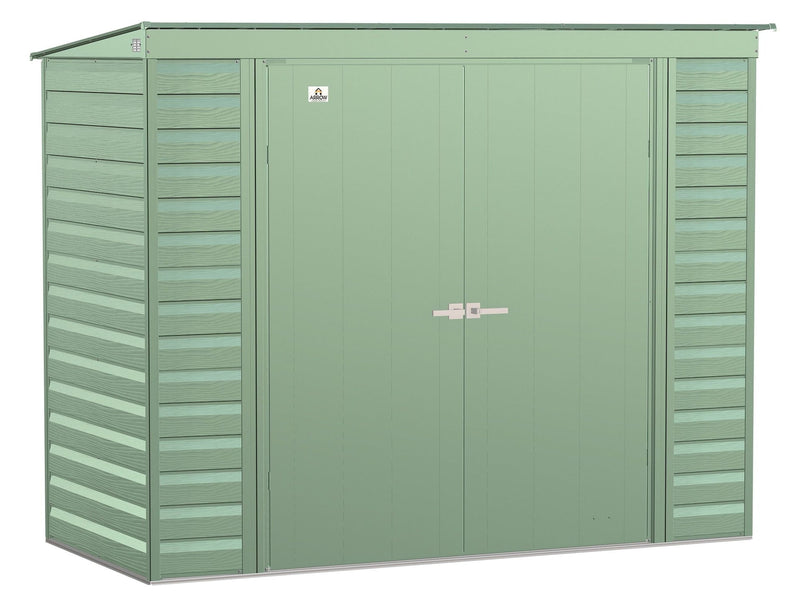 Arrow Select Galvanized Steel Storage Shed, Sage Green, 8-ft x 4-ft K3
