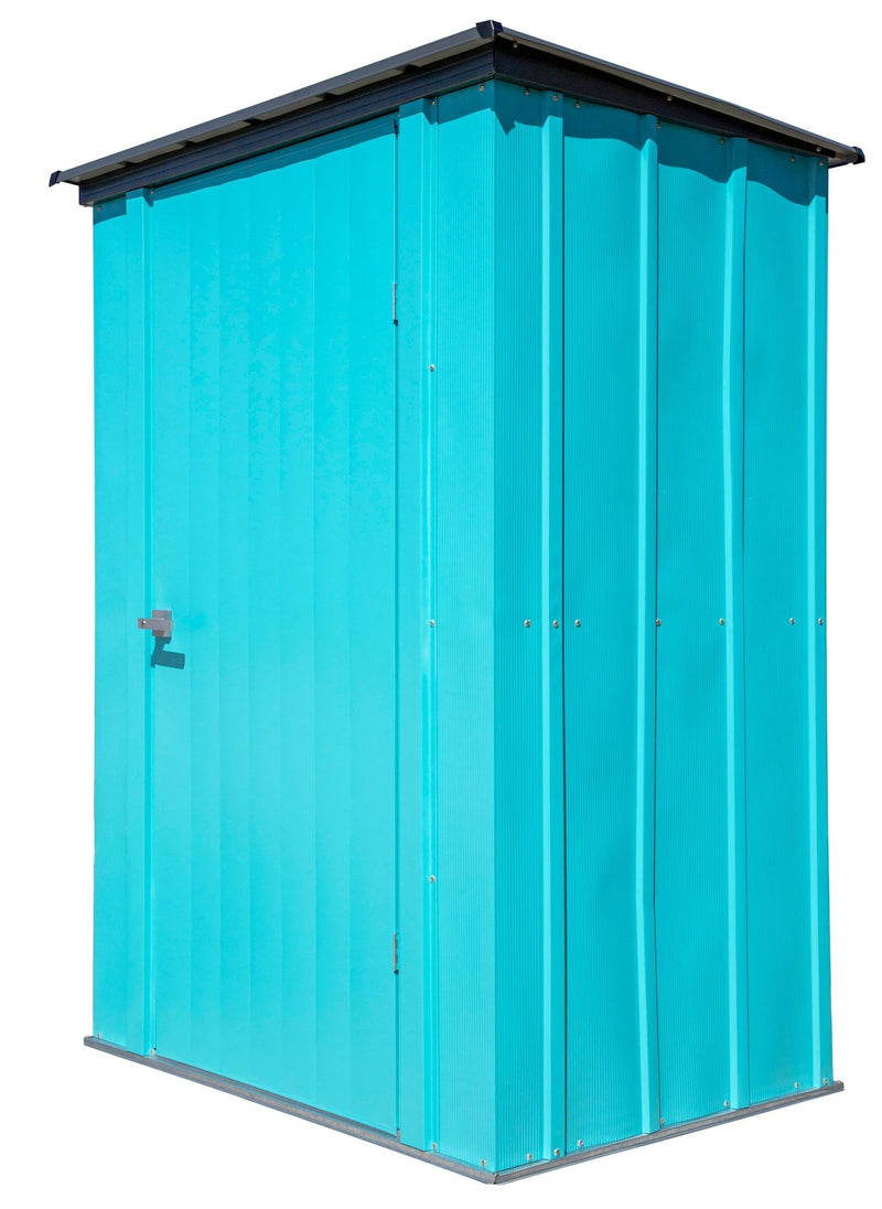 Arrow Spacemaker Patio Steel Storage Shed, Teal, 4-ft x 3-ft K2