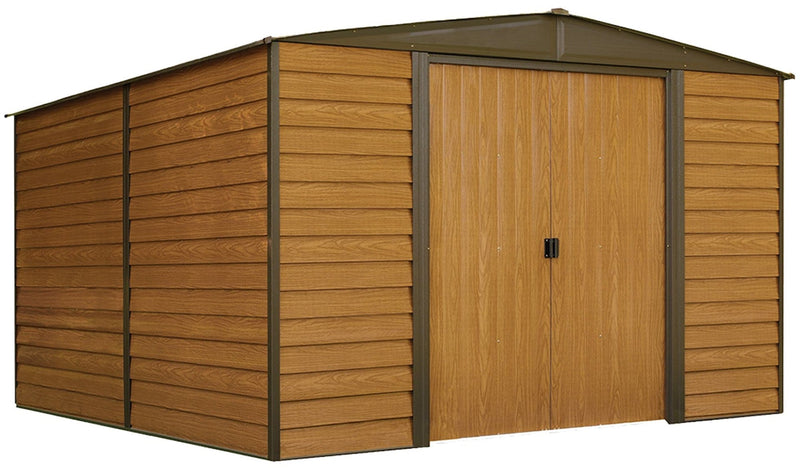 Arrow Woodridge Electro Galvanized Steel Storage Shed, 10-ft x 12-ft J6
