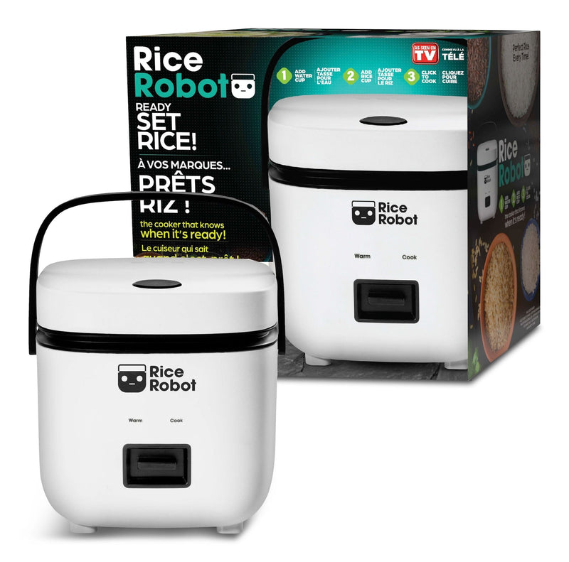 As Seen On TV Ceramic Nonstick Rice Cooker, White, 1-qt U7
