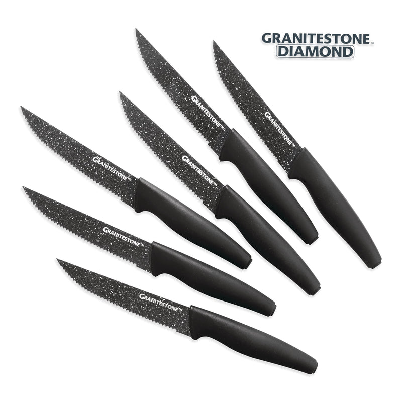 As Seen On TV Granitestone’s Steak Knife Set, Stainless Steel, 6-pc A3