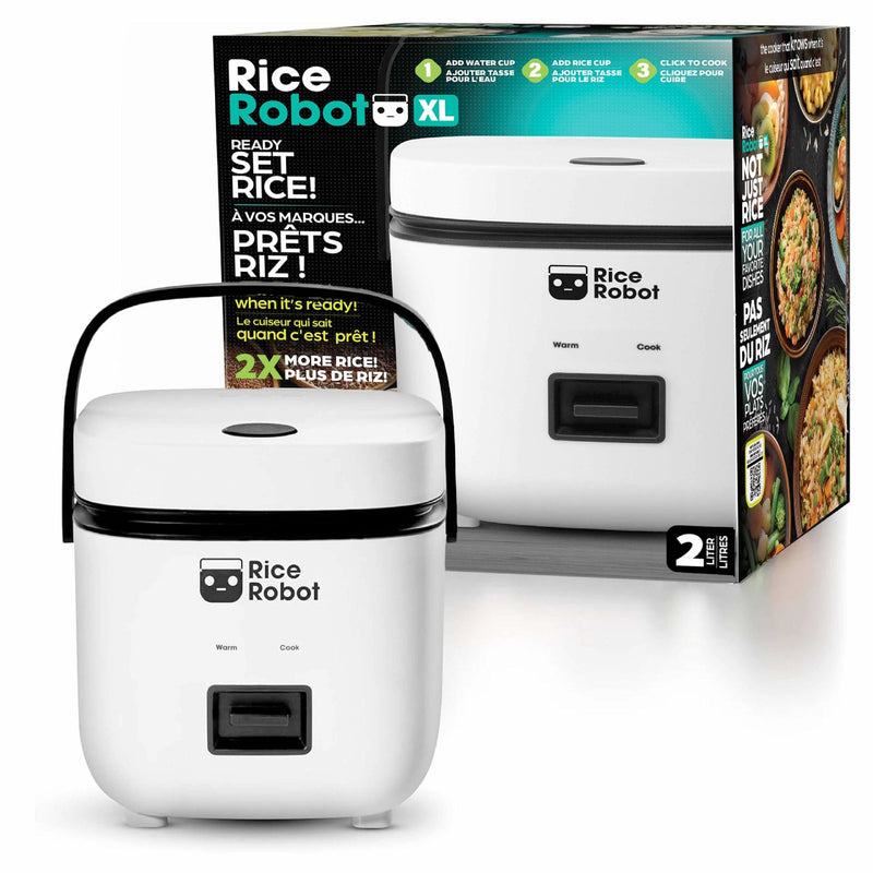 As Seen On TV Nonstick Rice Cooker Robot, Large, 2-L Capacity H2