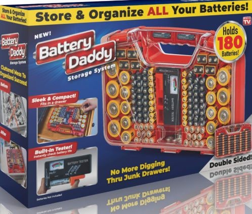 As Seen On TV Ontel Battery Daddy 180 Battery Organizer and Storage Case Y9