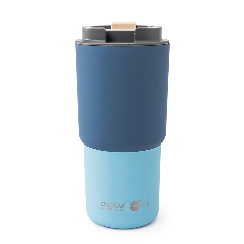Asobu Pick-me-up Ceramic Travel Mug, 22-oz, Pastel Blue Y2