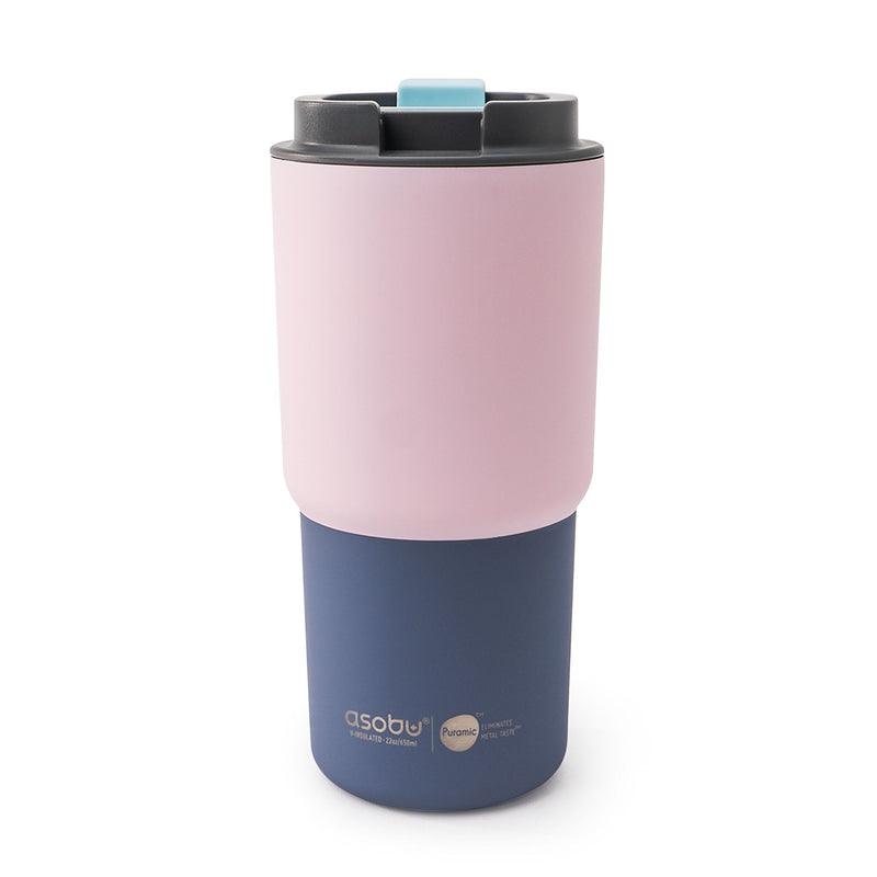 Asobu Pick-me-up Ceramic Travel Mug, 22-oz, Pastel Pink J7