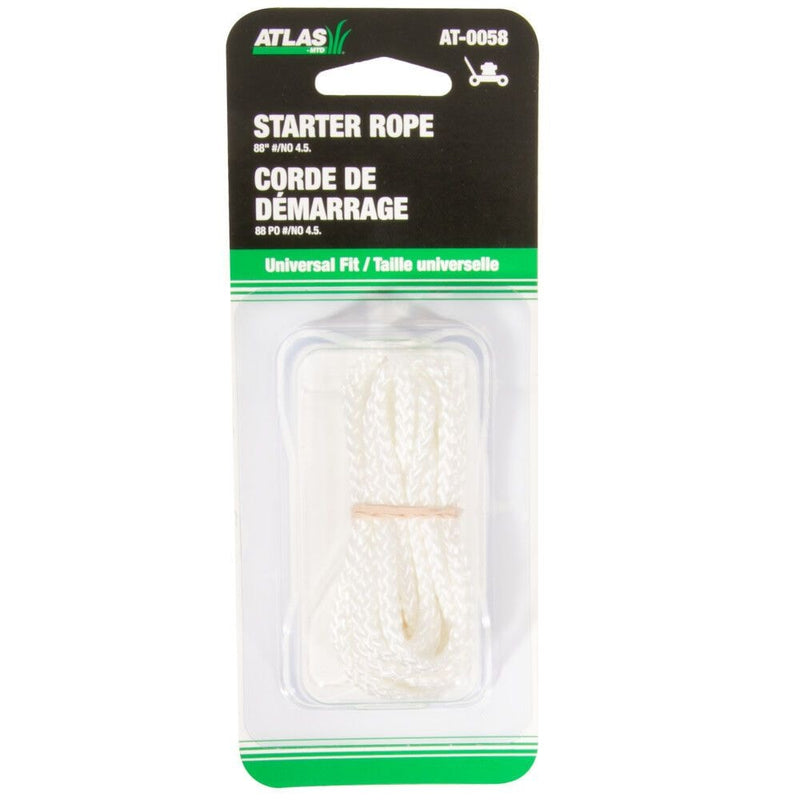 Atlas Lawn Mower Replacement Starter Cord/Rope, Nylon, 88-in x 1/8-in G3
