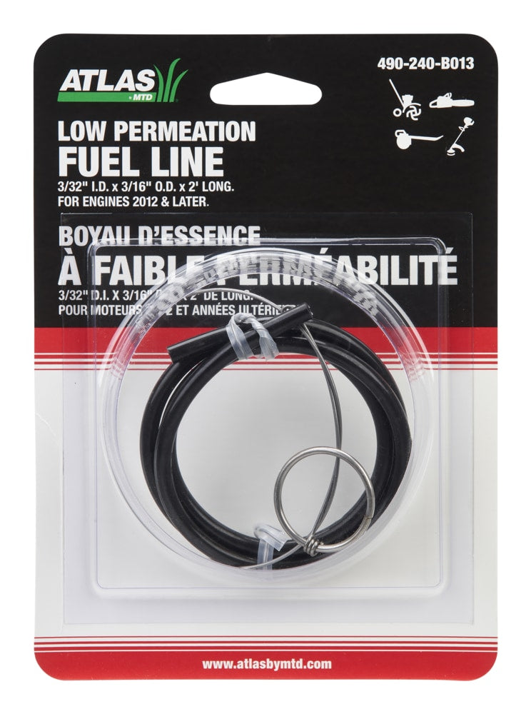 Atlas Lawn Tractor Replacement Fuel Line with Tool, 2-ft3/32-in I.D. x 3/16-in O.D. x 2-in T5