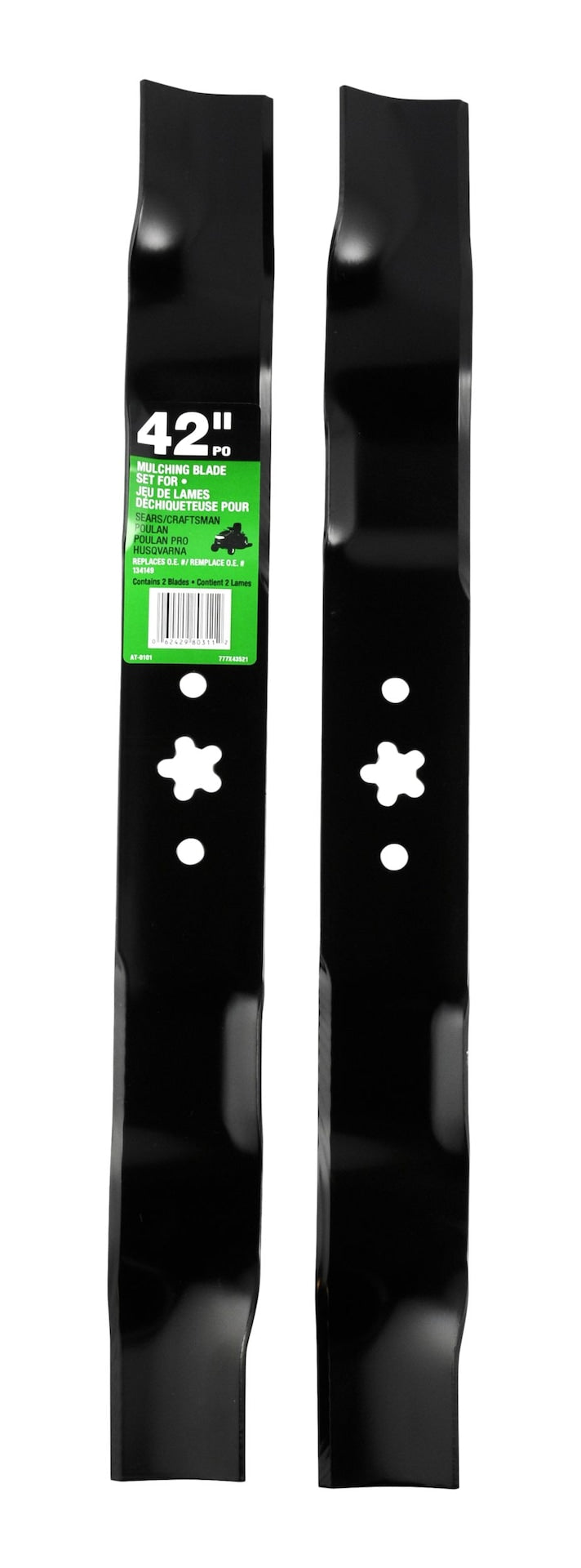 Atlas Mulching Lawn Tractor Replacement Two Blade Set, 42-in E0