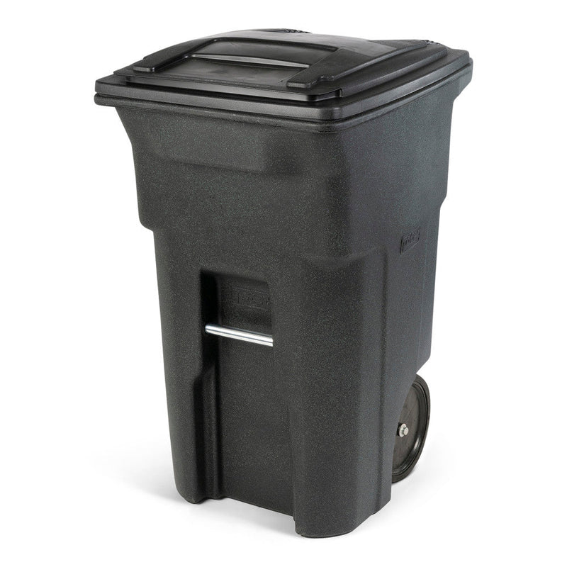 64-Gallon Greenstone Trash Can with Quiet Wheels and Lid J4