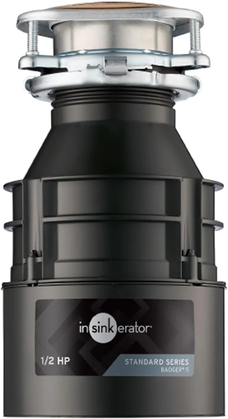 InSinkErator Badger 5 Garbage Disposal, 1/2 HP Continuous Feed, Durable Steel, Easy Install M9