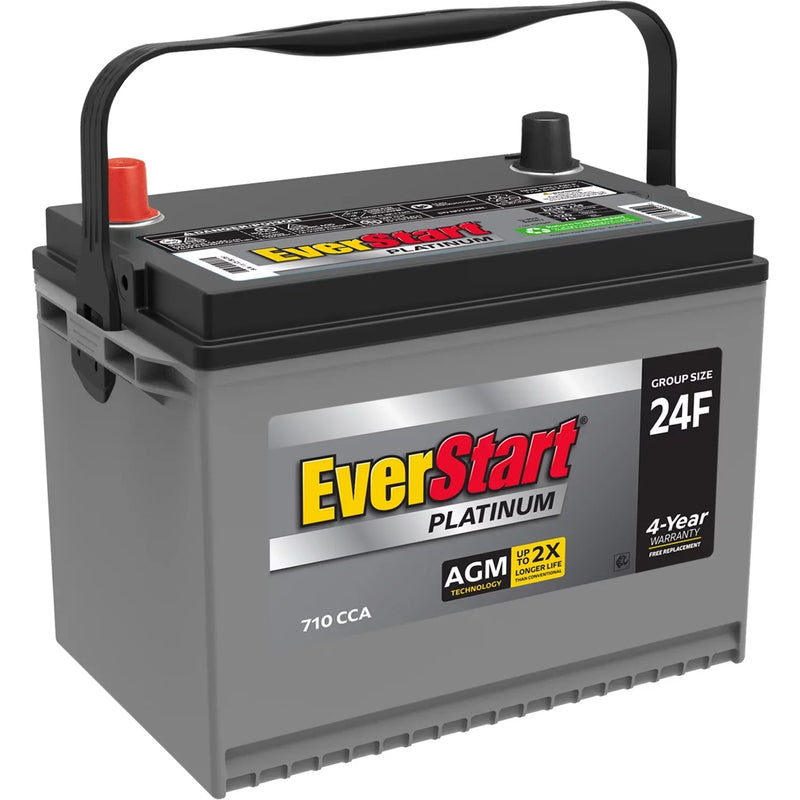 EverStart Platinum AGM Automotive Battery, Group Size 24F 12 Volt, 750 CCA - MadeInUSA J0