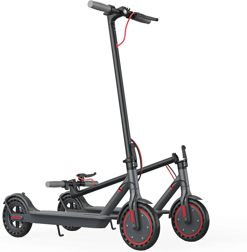 Electric Scooter - 8.5" Solid Tires, 350W Motor, Up to 19 MPH and 21-23 Miles Long-Range Portable Foldable Commuting Scooter for Adults with Double Braking System and App M5