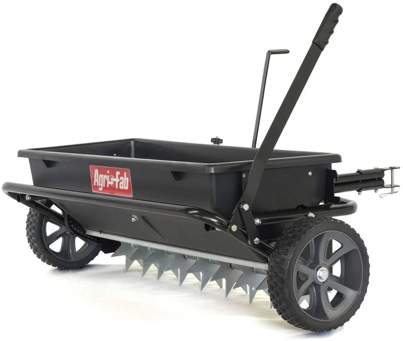 Agri-Fab 45-0543-AMZ 100 lb. Tow-Behind Lawn & Garden Spiker/Seeder/Drop Spreader for Seed,Fertilizer, Salt, Ice Melt; Designed to Pull Behind Lawn & Garden Tractors P4