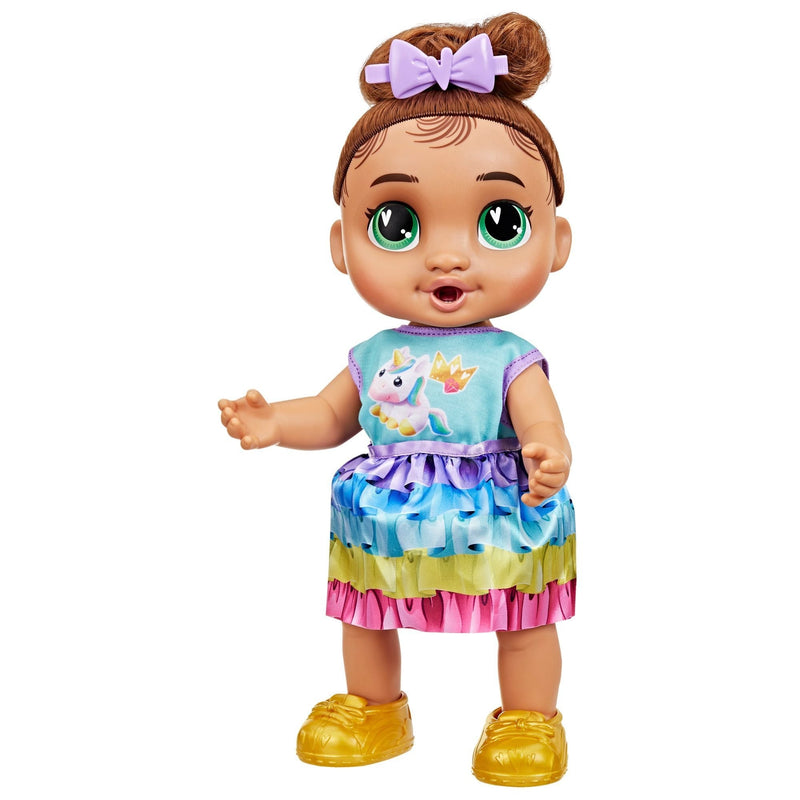 Baby Alive Baby Grows Up Sophia Sparkle Interactive Talking Baby Doll with 75+ Sounds T1