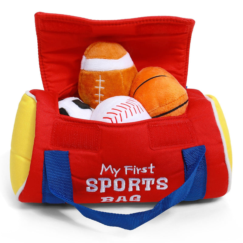 Baby GUND My First Sports Bag Stuffed Plush Playset, Baby Gift Toys, 8-in U5