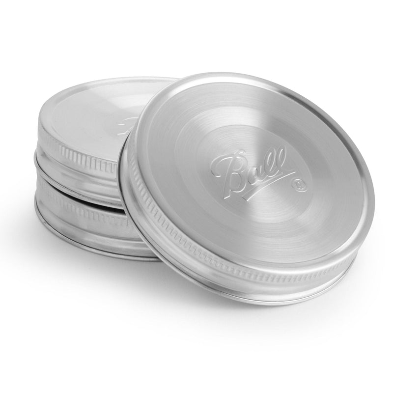 BALL Wide Mouth Stainless Steel Lids, Rust-Resistant, 3-pk J0