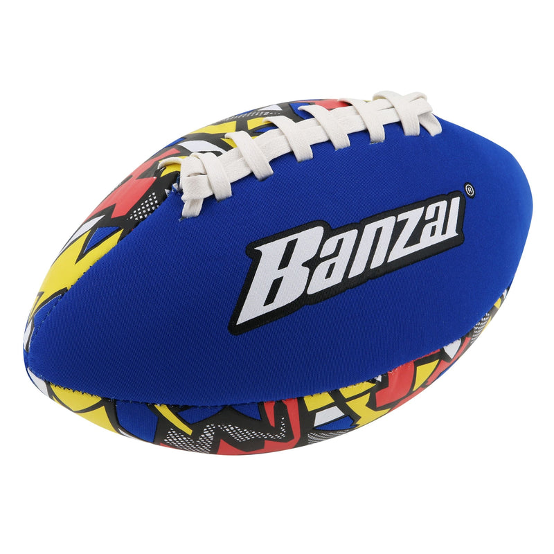 "Banzai" Aqua Inflatable Wet or Dry Football Toy, Assorted Colours, Ages 3+, for Beach/Pool Fun Activities E8