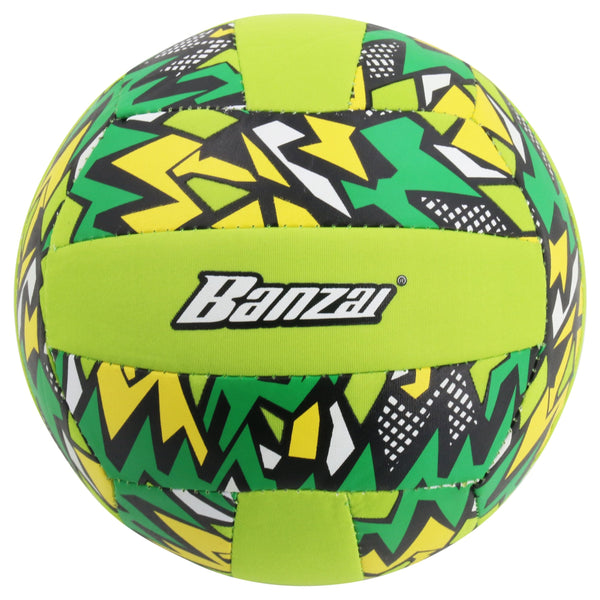 "Banzai" Aqua Inflatable Wet or Dry Volley Ball Toy, Multi-Coloured, Ages 5+, for Beach/Pool Fun Activities T0