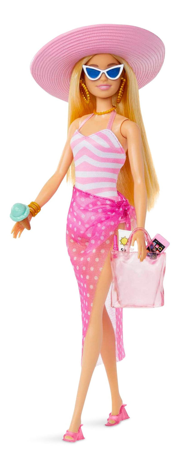 Barbie Beach-Themed Blonde Barbie Doll, Ages 3+ G7