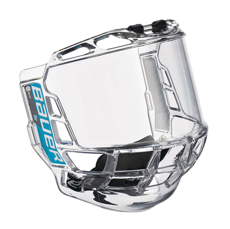 Bauer Concept 3 Clear Hockey Full Face Mask/Shield/Fishbowl with High-Impact Polycarbonate Shield F6