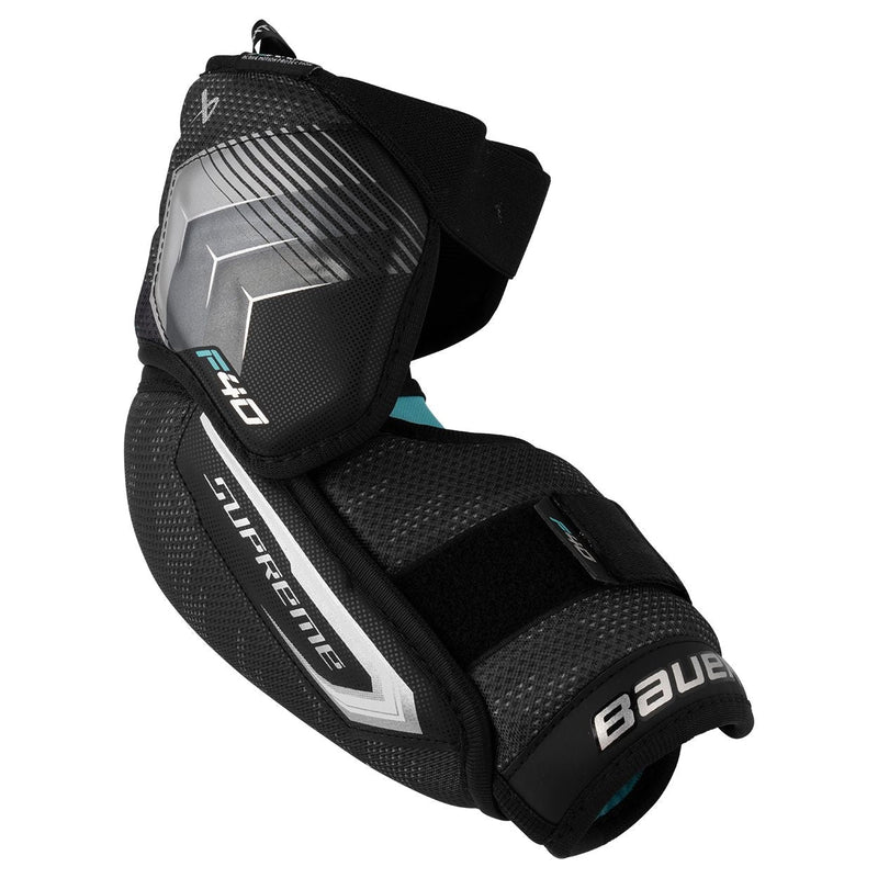 Bauer Supreme F40 Hockey Elbow Pads, Intermediate, Black, Assorted Sizes A6