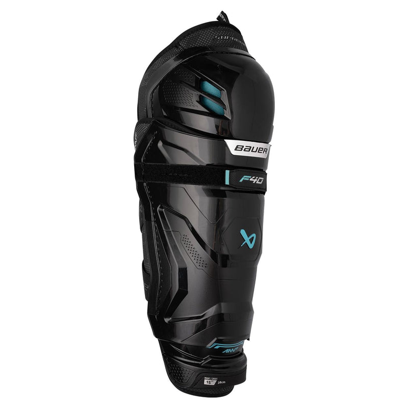 Bauer Supreme F40 Hockey Shin Guards, Intermediate, Black, Assorted Sizes I4
