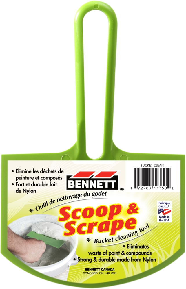 Bennett Plastic Paint Bucket Clean Scoop, 6-in R8