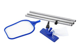 Bestway Pool Hydro Cleaning Above Ground Pool Maintanance Kit with Vacuum, Skimmer & Pole