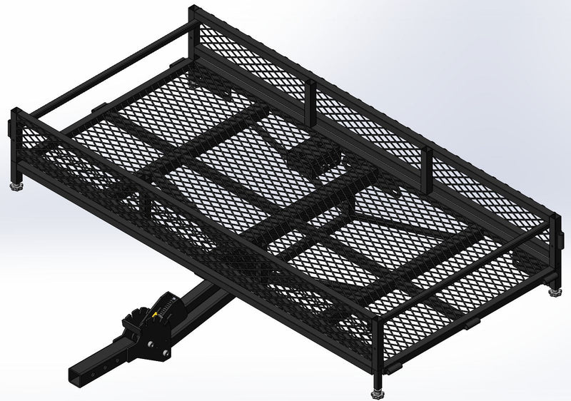 Black Bulldog Hitch Mount Adjustable Height Cargo Carrier O0