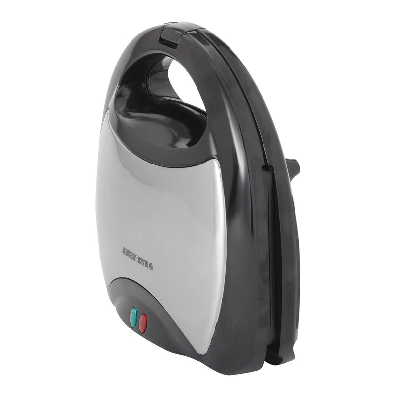 Black & Decker 4-in-1 Round Compact Waffle Maker with Interchangeable Plates & Indicator Lights K8