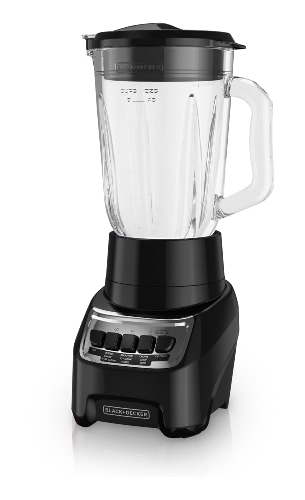 Black & Decker Blender Power Crush 4-Speed Piano Key, Black, 700W H1