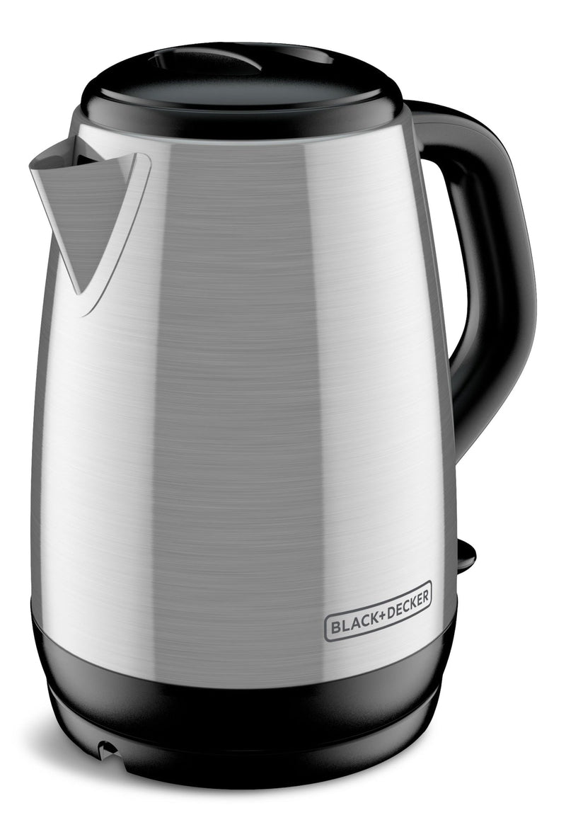 Black & Decker Cordless Electric Kettle with Auto Shut Off, Stainless Steel, 1.7L R0