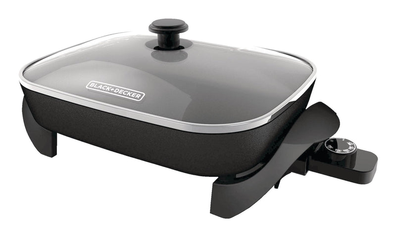 Black & Decker Family-Sized Non-Stick Electric Skillet, Black, 12x15-in M0