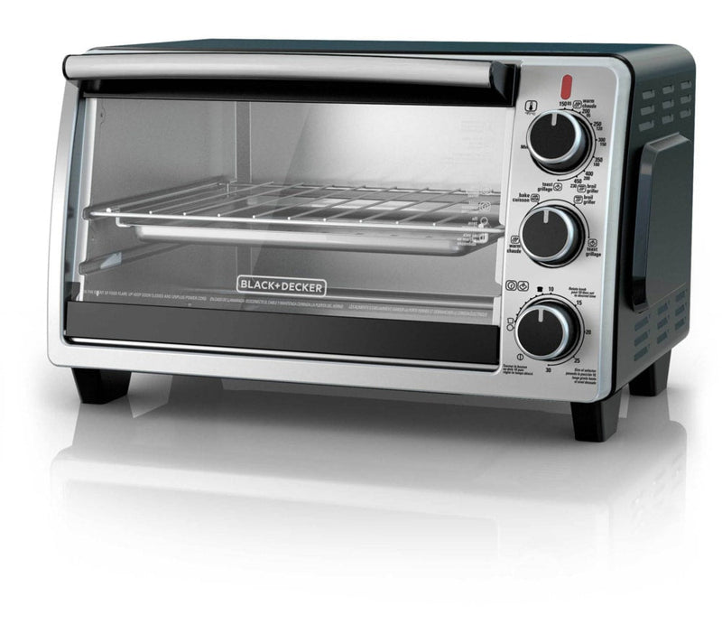 Black & Decker Toaster Oven with 4 Functions, Stainless Steel, 6-Slices X7