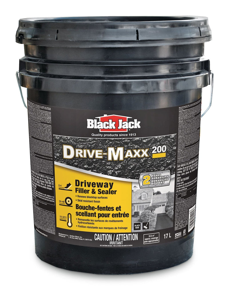 Black Jack Drive-Maxx 200 2-Year Asphalt Driveway Filler & Sealer, 32.5 sq. m Coverage, 17-L A0