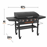 Blackstone 4-Burner LP Gas Portable Griddle with Lid, 36-in