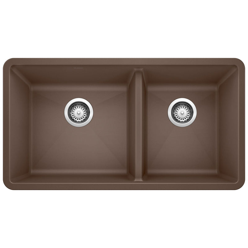 Blanco 60/40 Double Bowl Undermount Kitchen Sink, Café, 33-in I5