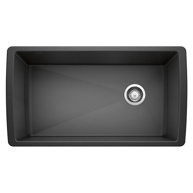 Blanco Diamond SILGRANIT 33-in Super Single Undermount Kitchen Sink, Anthracite L6