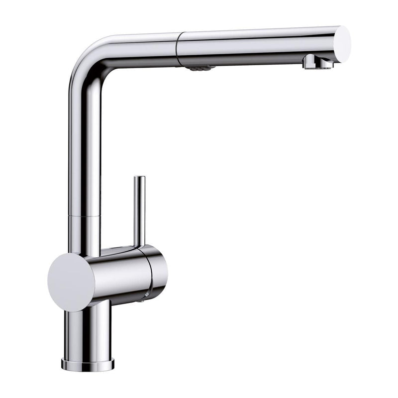 Blanco Linus Low Arc Pull-Out Dual-Spray Kitchen Faucet, Chrome L2