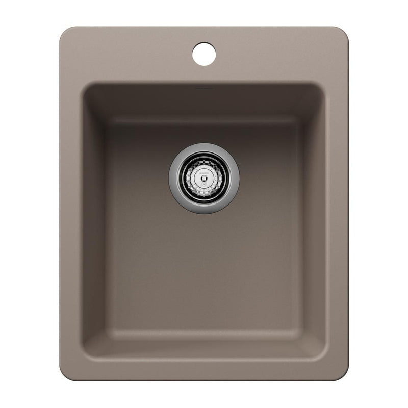 Blanco Liven SILGRANIT 17-in Dual Mount Bar Sink, Truffle D4